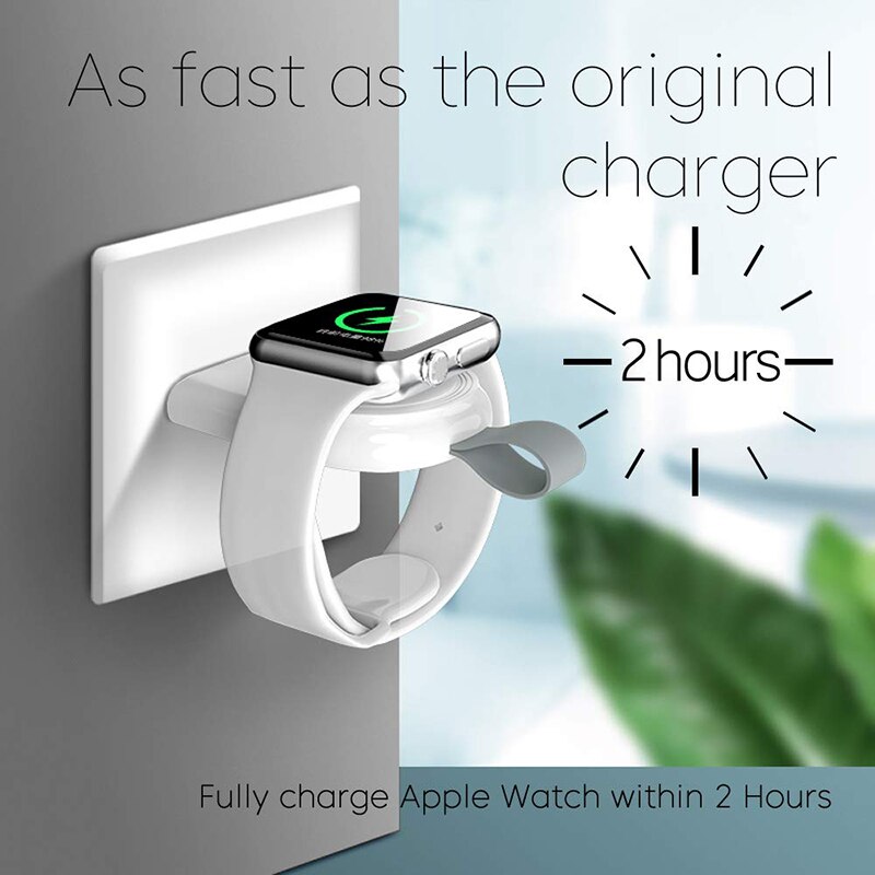 Wireless Charger Base iwatch magnetic charger 2W MAX small portable USB connection Wireless charging watch charger ABS+PC