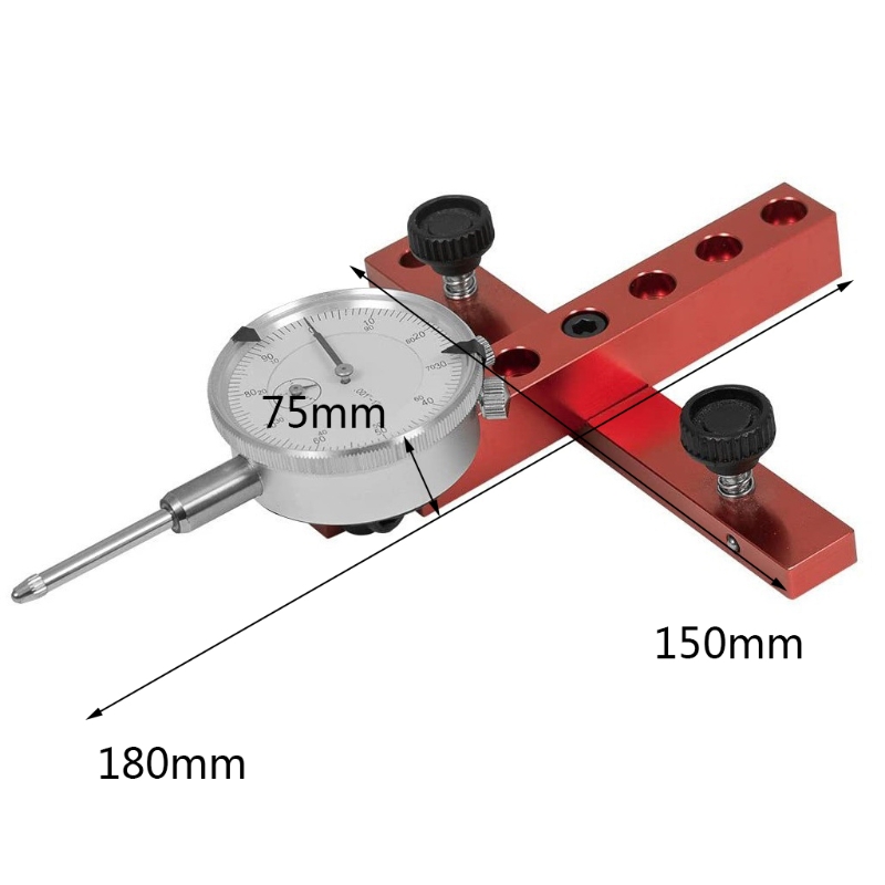 Kit base con quadrante indicatore per allineamento e calibrazione macchinari per officina come seghe da tavolo seghe a nastro e trapano