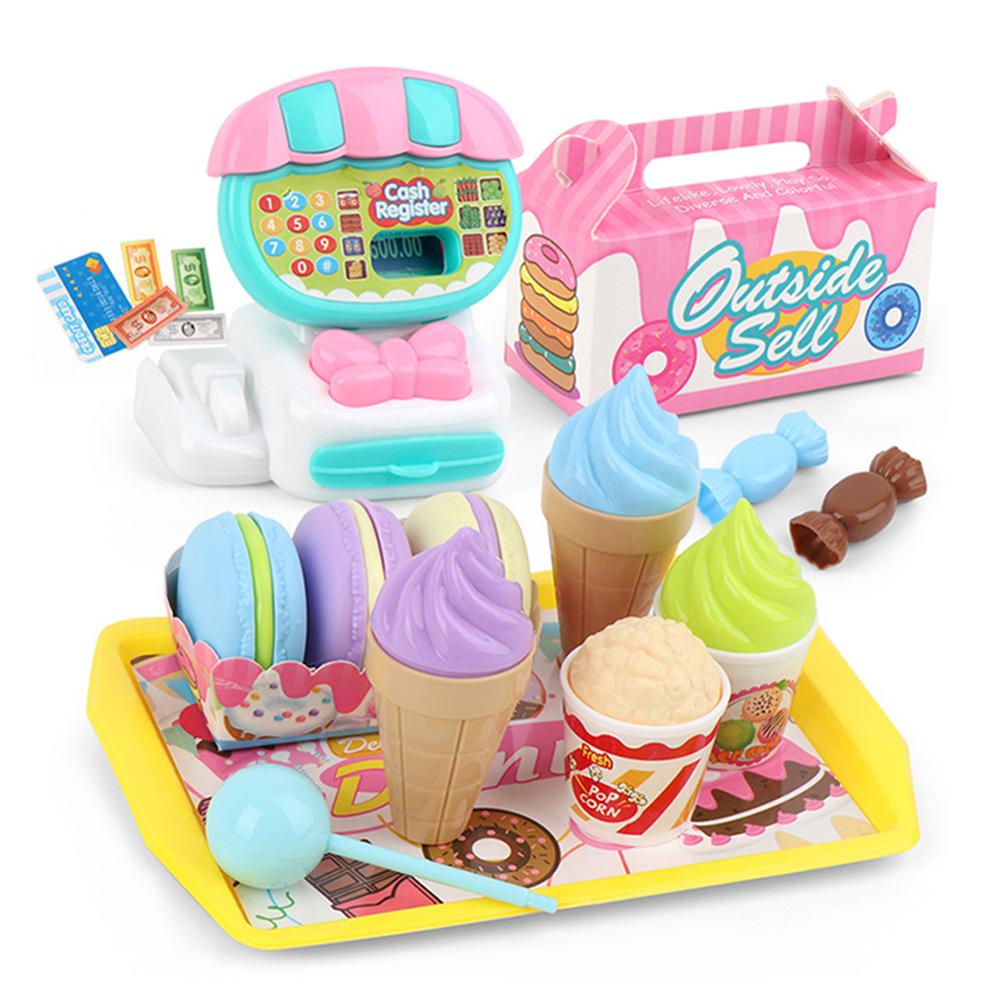 Bambini mini-mart Giochi Di Imitazione Giocattolo impostato Colorato di Plastica di Simulazione Gelato Verdura Registratore di cassa per Bambini Regali