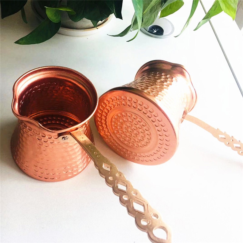 320ml café manche en bois turc Cezve cafetière café turc cuivre cafetière pour turc Cezve Ibrik cafétéria