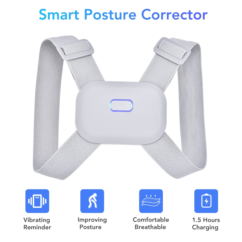Entraîneur de Posture Intelligent réglable correcteur de Posture Intelligent orthèse supérieure du dos soutien de la clavicule rappel de Vibration soulagement de la douleur