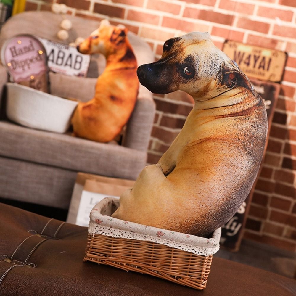 Cute 3D Lifelike Animal Throw Pillow Dog Pillow Soft Cushion Office