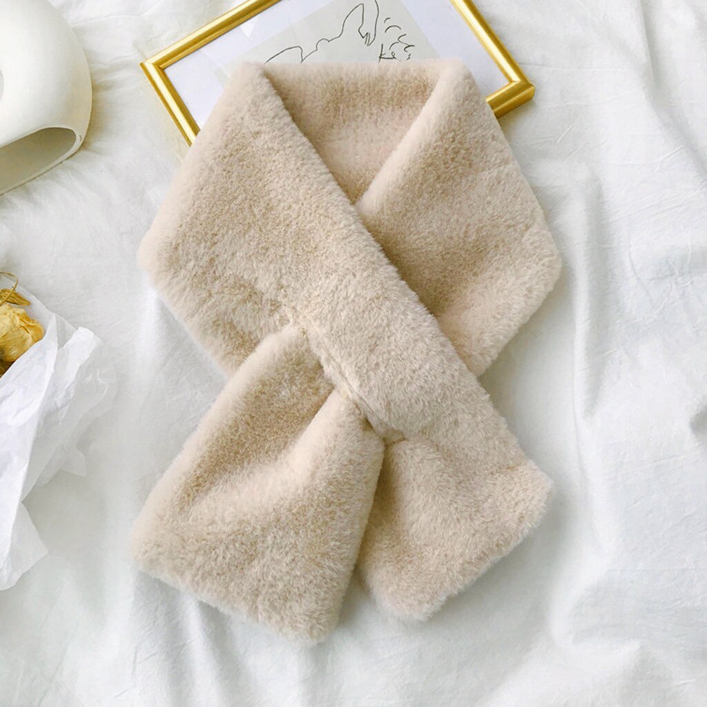 Leopard Print Scarf Women Winter Thick Warm Faux Fur Neck Collar Scarves Outerwear for Ladies Foulards