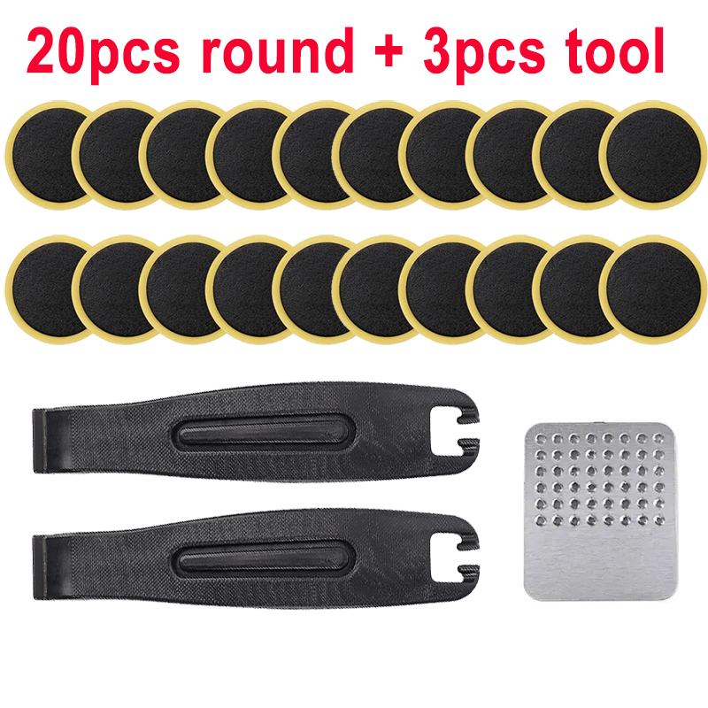 10-20 stücke Fahrrad Reifen reparatur werkzeug set Kleber-freies Reifen Patches Fahrrad Reifen Patch Werkzeug Kein-kleber Kleber schnell Trocknend Fahrrad Zubehör: Gold