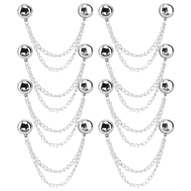 Magneet Kledingspelden Metalen magnetische kledingclips met ketting Multifunctionele sterke magneetpin Magnetische knopclips voor bevestiging: Rood