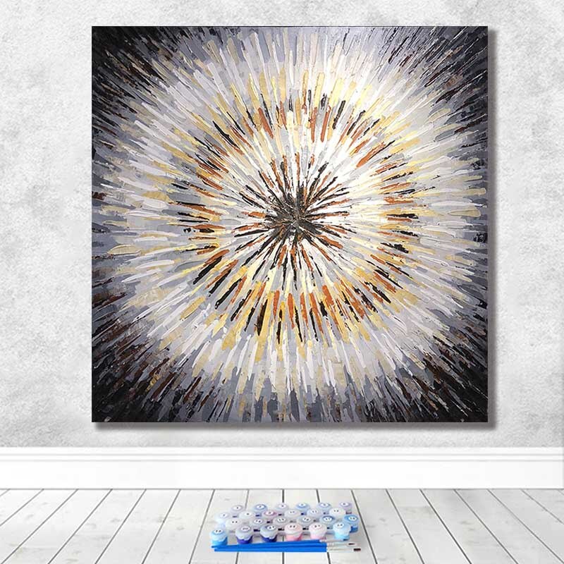 Diy paint by numbers picture drawing by numbers with kits Dandelion Decorative hanging painting: 5834 / 50x50 no frame