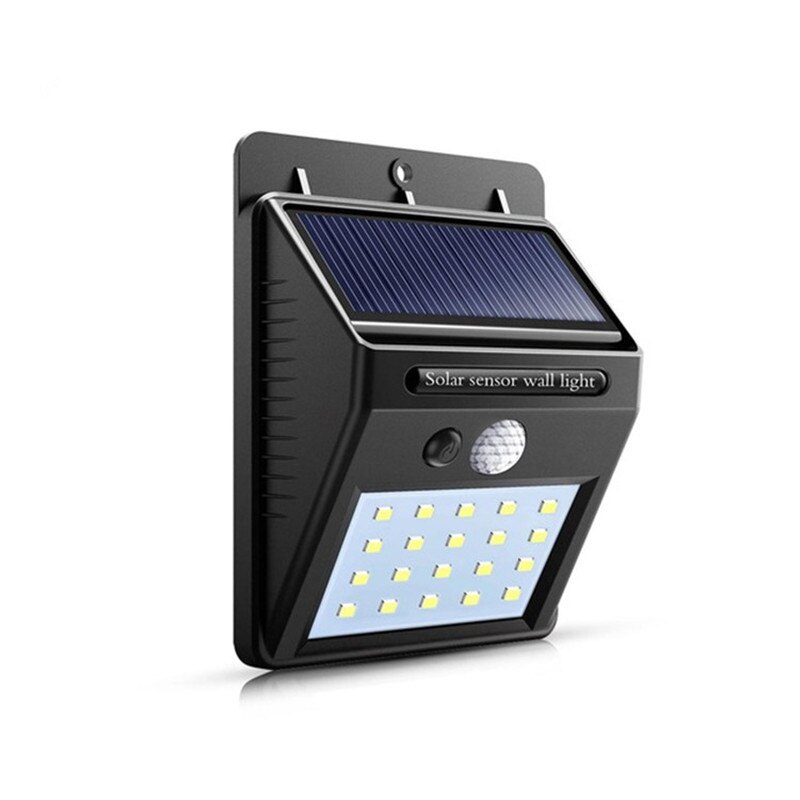 100 led zonne-energie buitenlamp met pir-bewegingssensor, op zonne-energie werkende straatverlichting voor tuindecoratie, 144 waterdichte