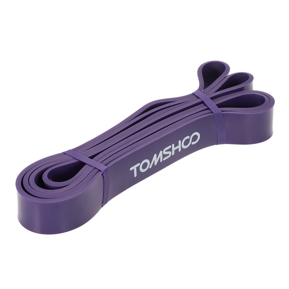 TOMSHOO Resistance Bands Elasticas para ejercicio pull up assist Bands Elastic for Fitness Workout Sport Exercise Equipment: 1pcs Purple