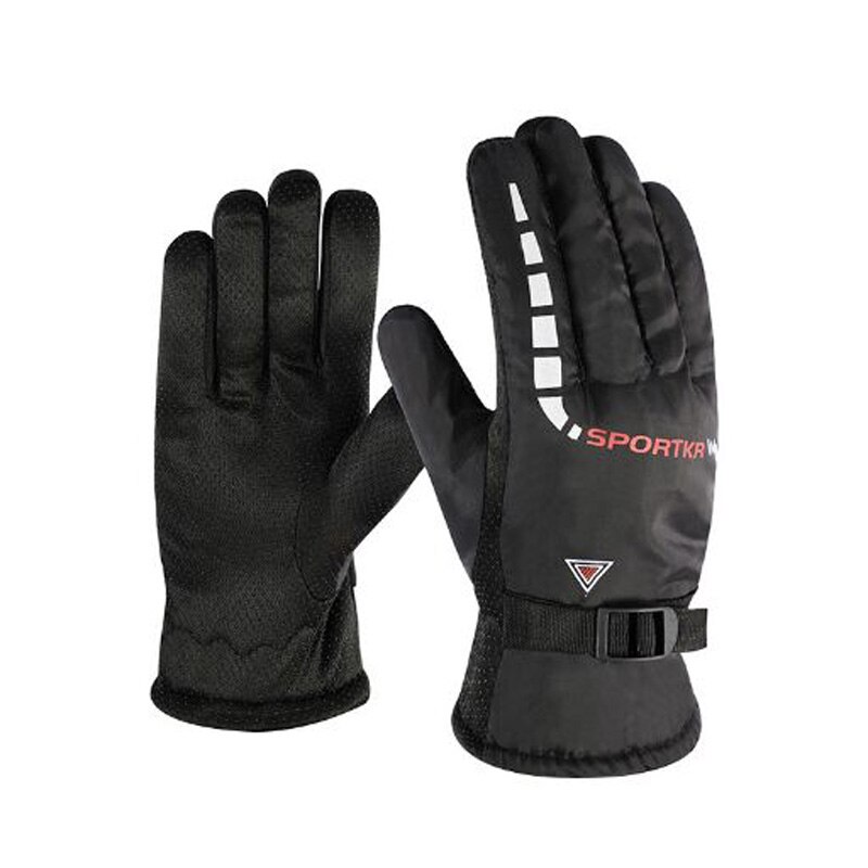 Antislip ski-add pluche zwarte handschoenen grote handschoenen herfst winter warme motorrijden heren handschoenen