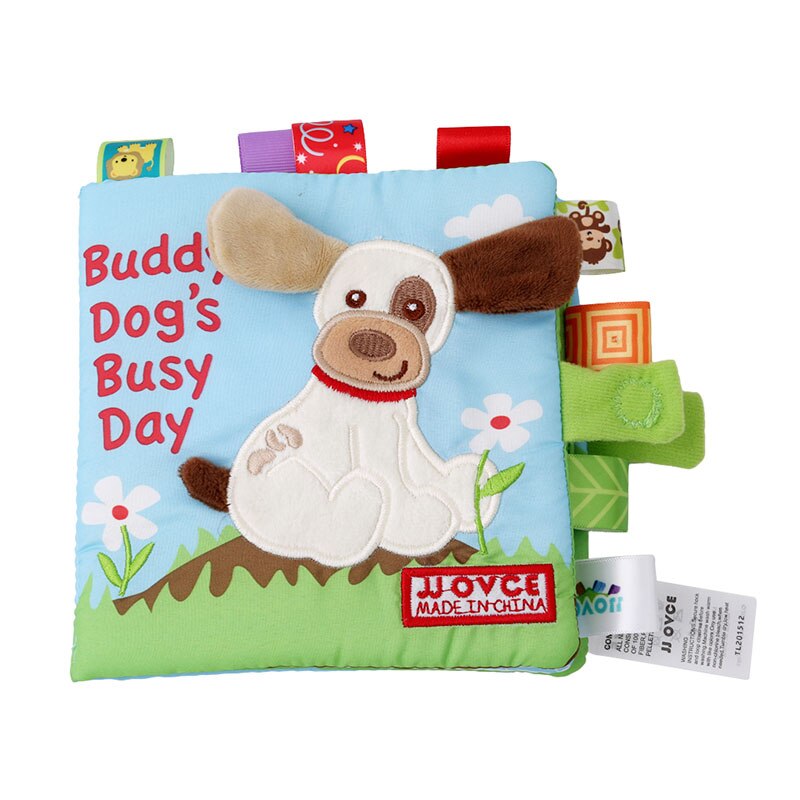 Zabawki dla niemowląt ściereczka robić książki grzechotki zwierzęca ścierka haftowana książka noworodek mobilny wczesny rozwój zabawki książki aktywności prezenty: pies
