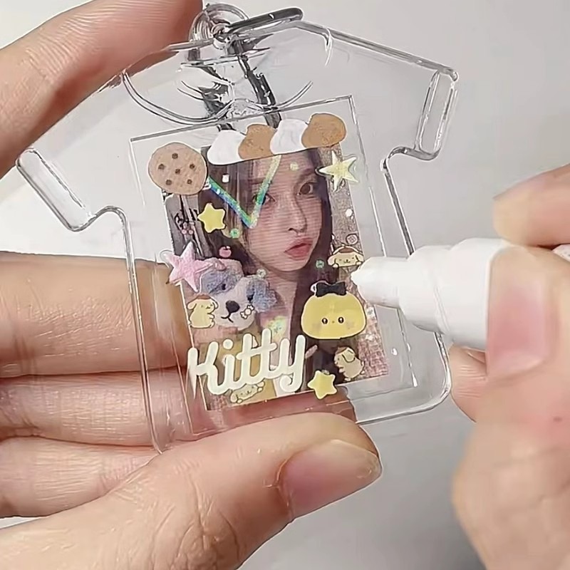 5/20 stuks transparante fotolijst sleutelhanger kwastjes snap-in aangepaste insert foto acryl blanco sleutelhanger duidelijke blanco foto hanger