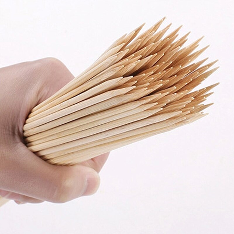 Bamboo Sticks Safe Outdoor Skewers Wooden Skewers Natural Wood Stick Barbecue BakingAccessories Cooking Tool