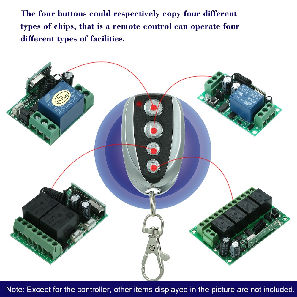 315MHz Cloning Clone Copy Code RF remote control For Universal Garage Door Gate Key Fob