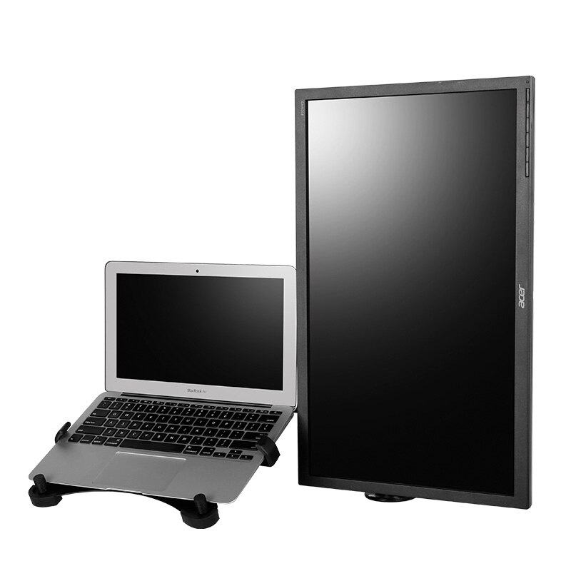 Desktop Freely Standing Laptop Mount & Monitor Mount LCD Arm Desk Stand Fit for 10"-30" Monitor 10"-17" Laptop Max Support 10KG