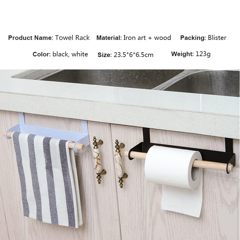 ! single pole paper towel holder towel rack Bathroom Toilet Roll Paper Holder Cupboard Hanger Hook Kitchen Accessories