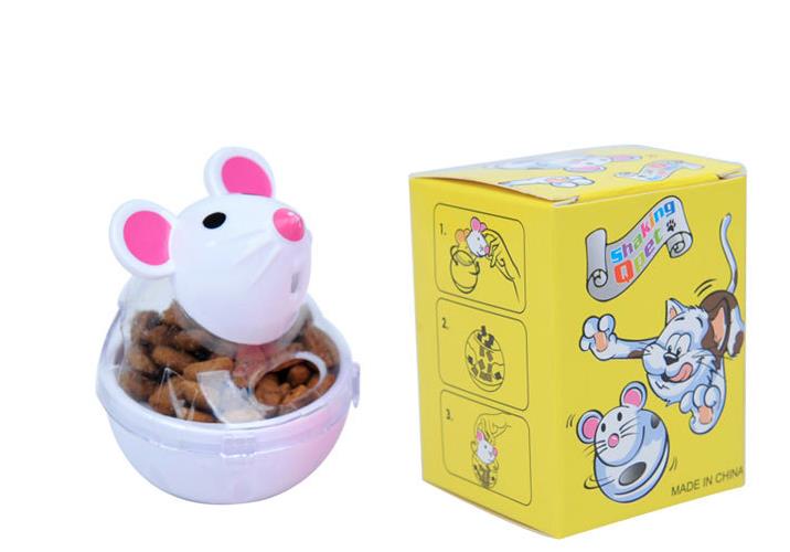 Pet Cat Fun Tumbler Feeder Toy Mouse Leaking Food Balls pet leaking device funny cat interactive toy
