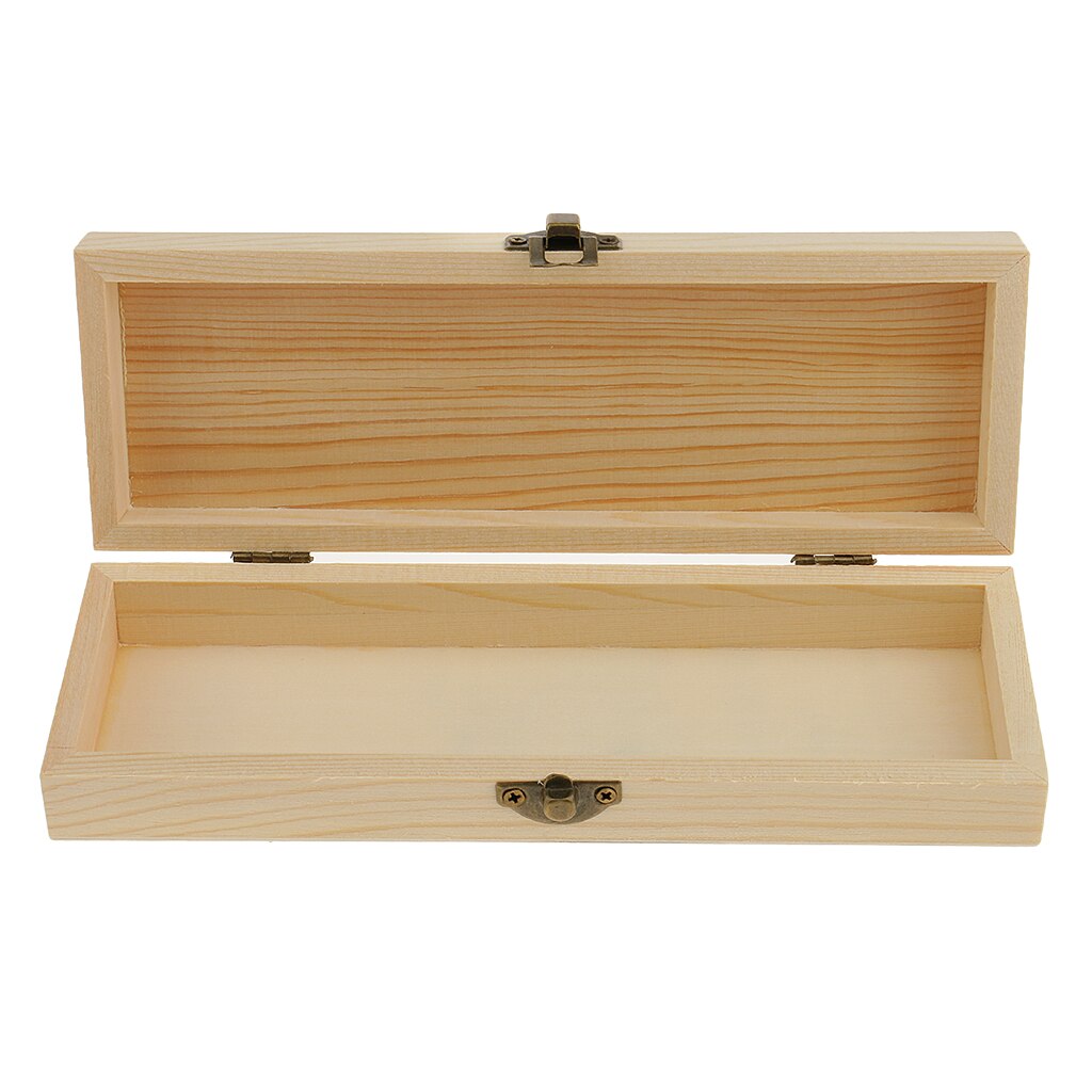Blank Onvoltooide Rechthoek Houten Doos Sieraden Doos Diy Base Voor Kinderen Speelgoed Ambachten Sieraden Kralen Wijn Containers