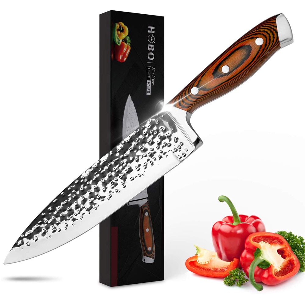 8 Inch Chef Knife Kitchen Knife Ultra Sharp High Carbon Super Steel Knife Stainless Steel Cooking Knife in Box