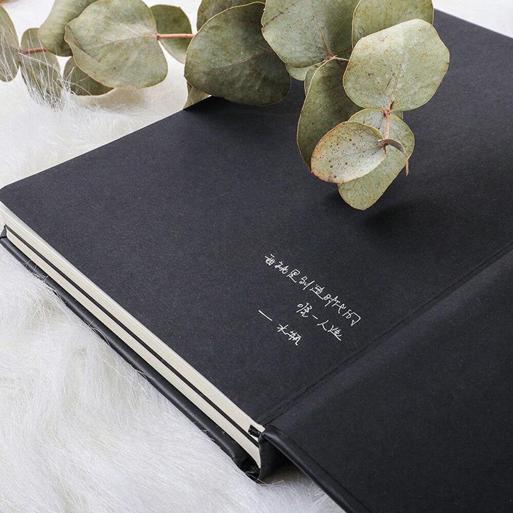 Simple Twelve Constellation A5 study Notebook Art Student Classroom Notepad Black Inner Core Dot Matrix Blank Lattice Book