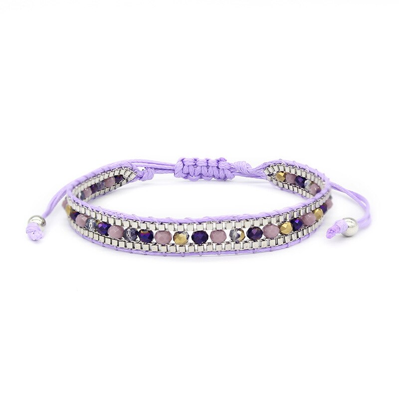 Bohemian ladies bracelet hand-woven bracelet crystal single layer beaded bracelet national wind friendship bracelet: SJ-Q2