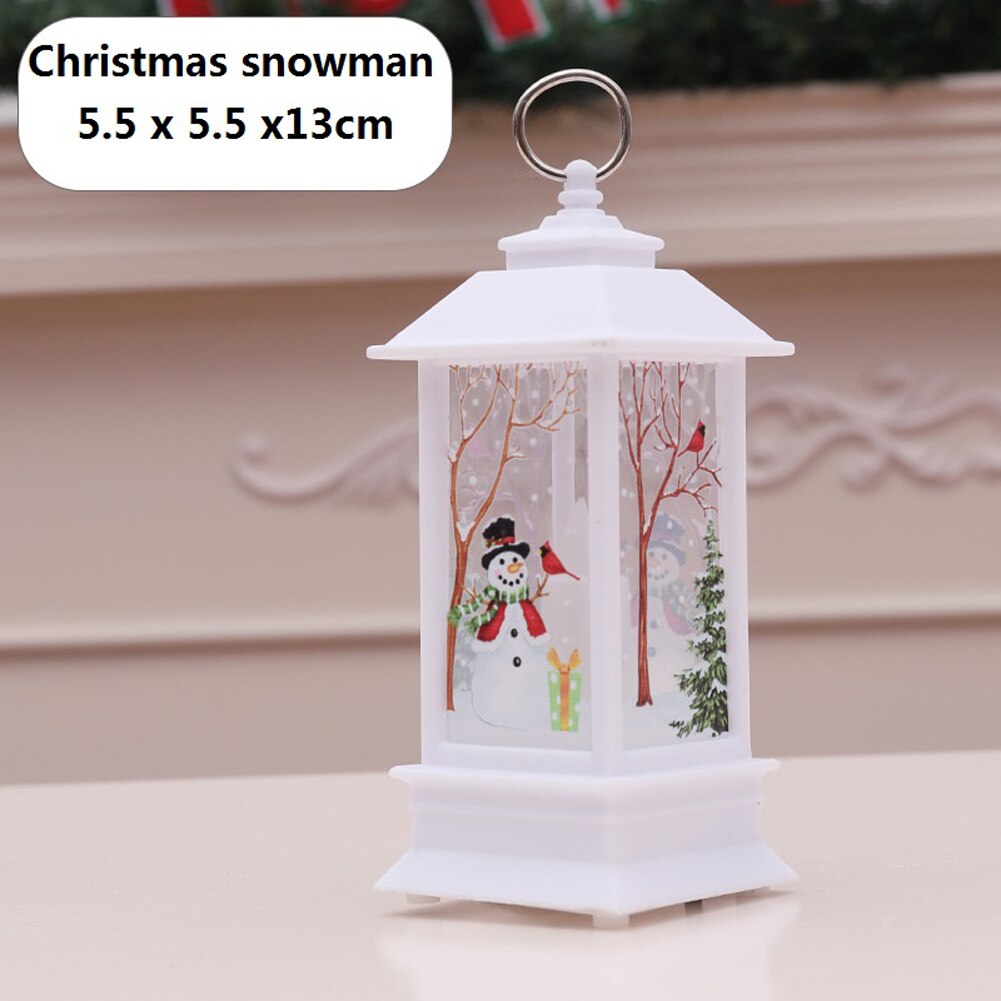 Bougies chauffe-plat LED, cage à bougies de noël avec support, chandelier imprimé Elk père noël pour décoration de noël: 03