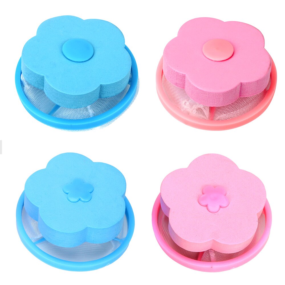 Laundry Balls Discs Pouch Magic Filter For Bathroom Washing Machine Dust Hair Removal Collector Catcher Mesh Cleaning Ball Bag: 4 PCS