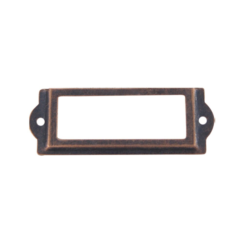 10Pcs Antiek Labesl Pull Frame Bestand Naam Kaarthouder Voor Kast Lade Box Case: Red Bronze