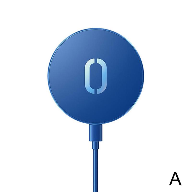 15W Magnetic Wireless Charger - For iPhone, Fast Qi Charging Pad - Compatible with Samsung: A