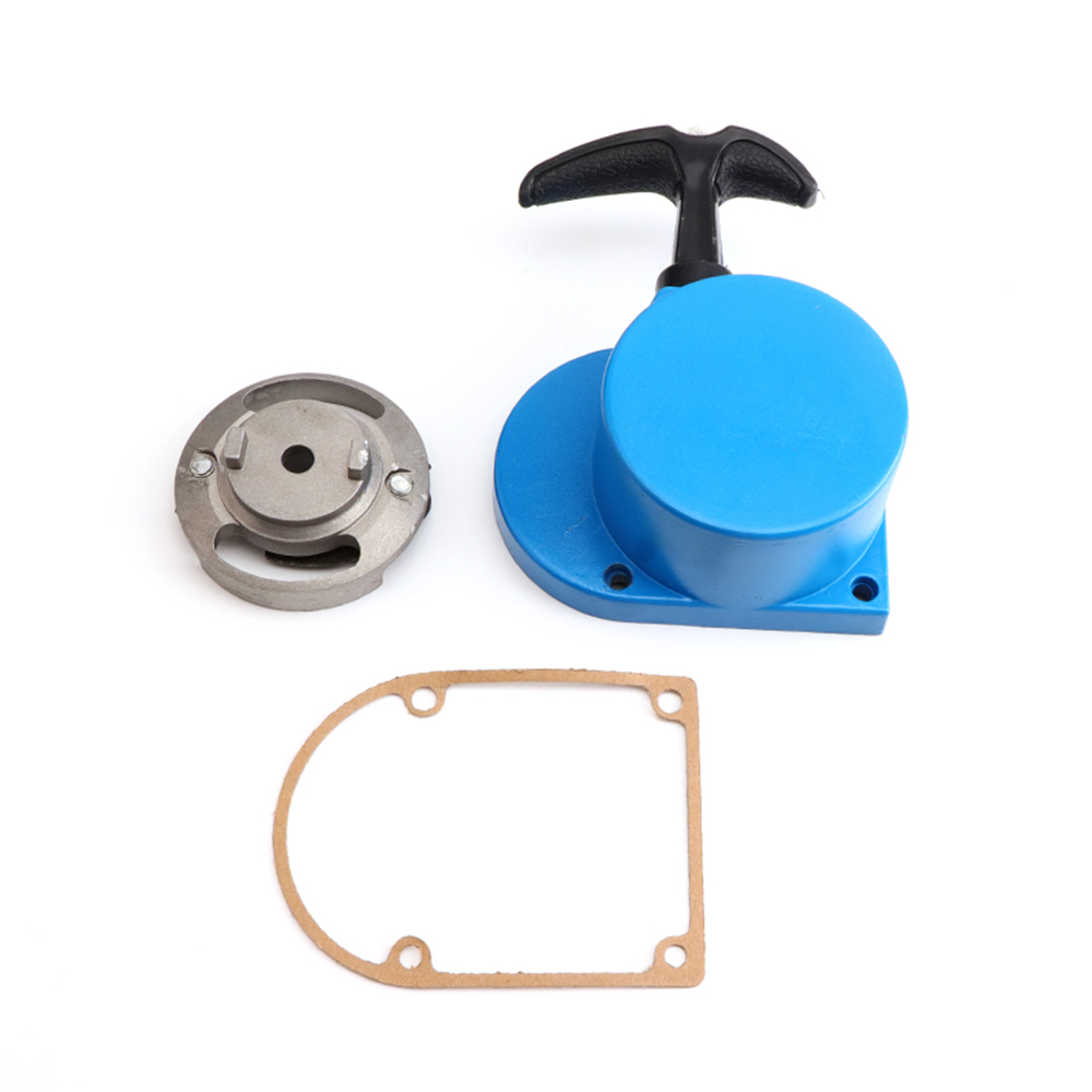 Pull Starter Aluminum Low Noise Efficient For 496cc 50cc 60cc 66cc 80cc 2 Stroke Engine Motorized Bicycles Starter Assy: Blue