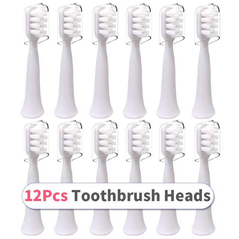 Børstehoveder til xiaomi mijia  t100 tandbørstehoveder tandkødspleje bløde tandbørstehoveder med beskyttelseshætter til sund børstning: 12 stk børstehoveder