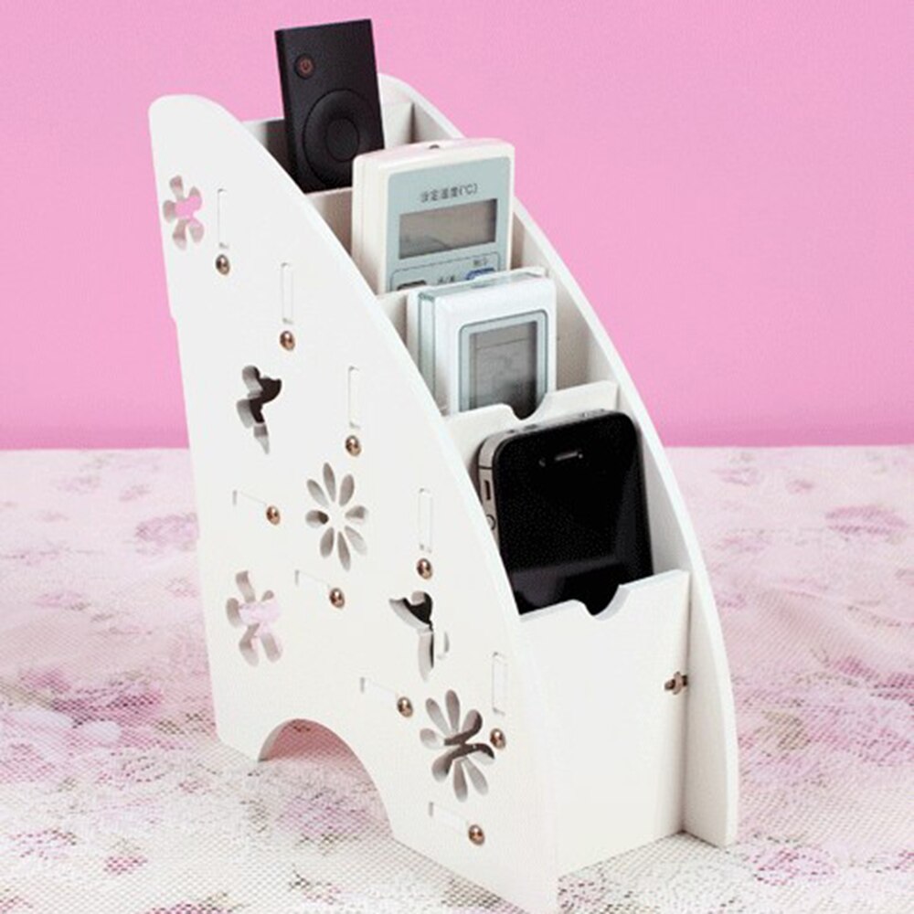 4 Compartments Remote control storage box Office Stationery Organizer Desk