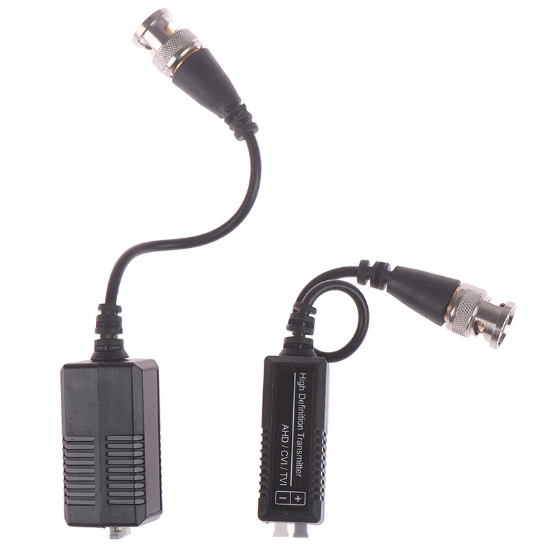2 uds 300M de distancia UTP conector de vídeo Balun trenzado CCTV Balun pasivo transceptores BNC Cable Cat5 CCTV adaptador