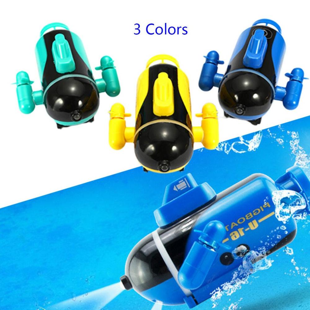 Micro Radio Remote Control Boat Toy RC Submarine Ship Boat With LED Light Toy Waterproof Submarine Simulation Model Toys