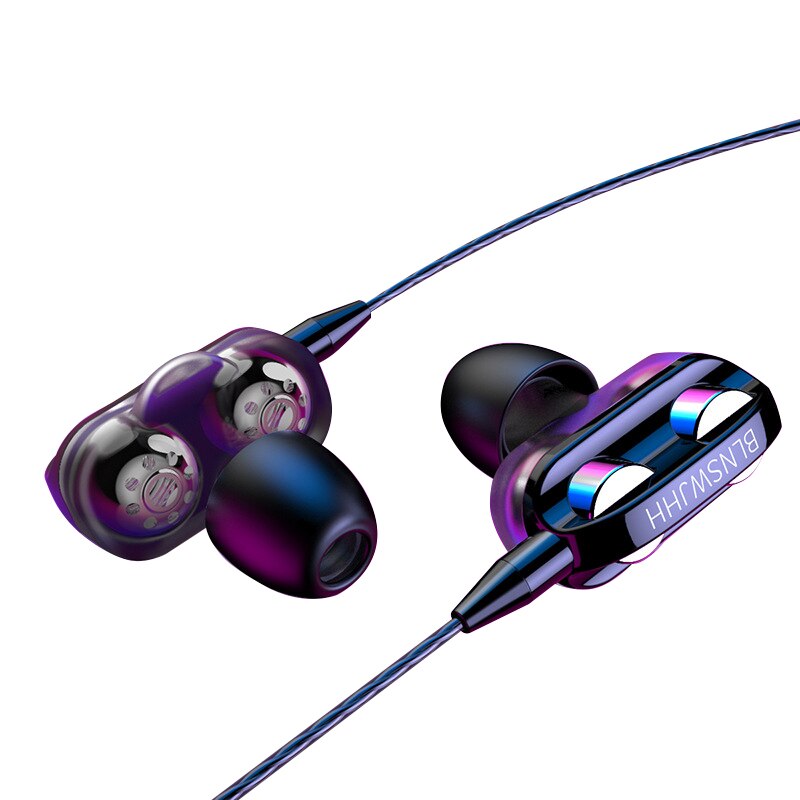 Bedrade Oortelefoon Voor Samsung Xiaomi Hoge Bass 6D Stereo In-Ear Oordopjes Oordopjes Sport Koptelefoon Muziek Bedrade Headset stereo: black