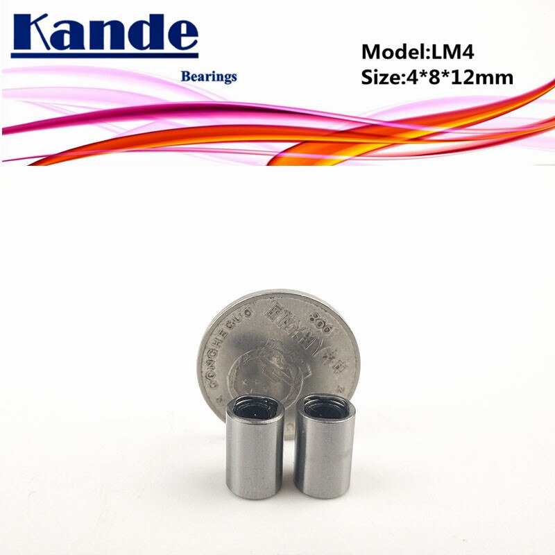 Lot De 10 Roulements Linéaires LM4UU – 4x8x12mm, Acier, Pour Glissières