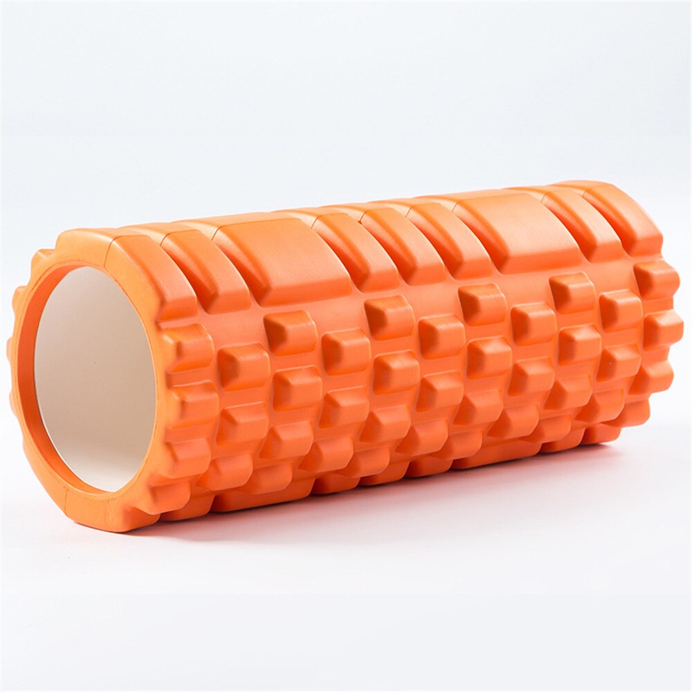 Rød/rosa/blå søyle yoga blokk treningsutstyr pilates foam roller fitness gym øvelser muskel massasje roller yoga murstein: Oransje