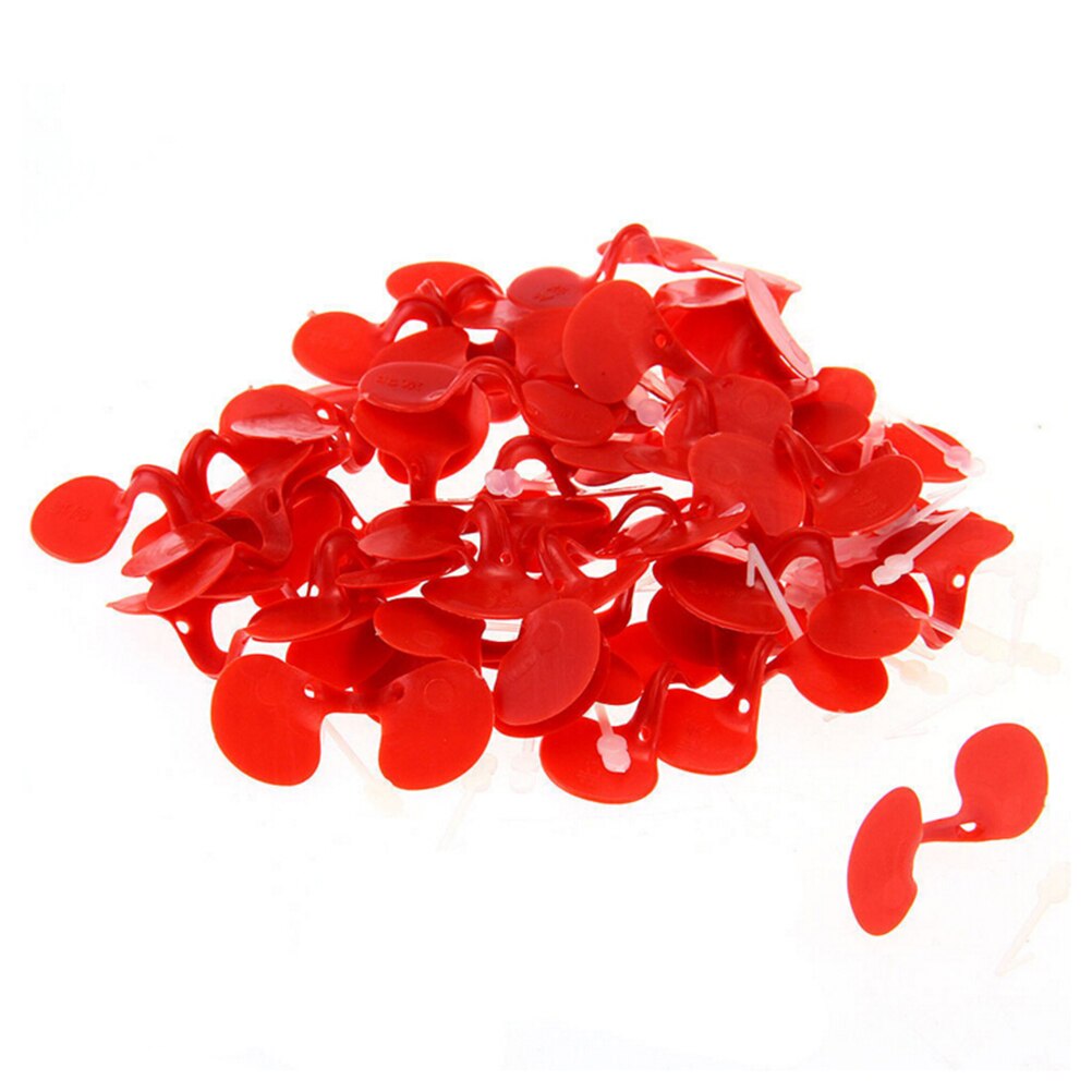 Gafas con ojos de gallina roja, 10 Uds., para granja de ganado, para evitar pecas de pollo, de plástico rojo