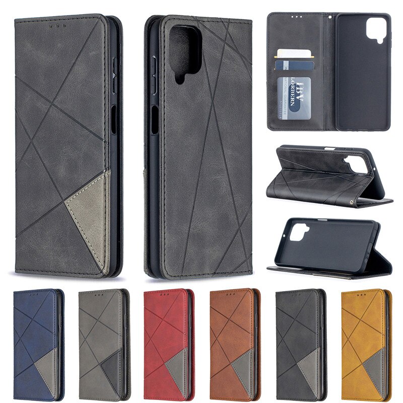 Coque à rabat en cuir avec porte-monnaie, étui pour Samsung Galaxy M12 M12 M127 SM-M127F