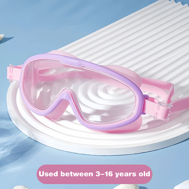 Populære online vandtætte og antidug dykkerbriller med stort stel, svømmebriller til voksne: Hvid