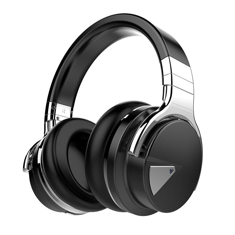 Cowin-auriculares inalámbricos con Bluetooth, dispositivo de audio con cancelación activa de ruido, con micrófono para teléfono móvil: E7 Black