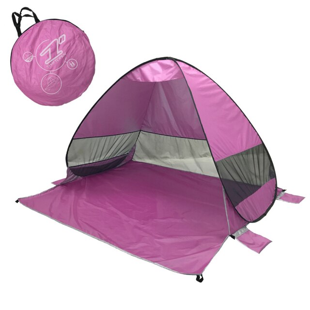 Naturehike Tent Camping 1-2 Person Automatic Instant Pop-up Ultralight Windproof And Waterproof Anti-UV Fishing Hiking Picnic: Pink