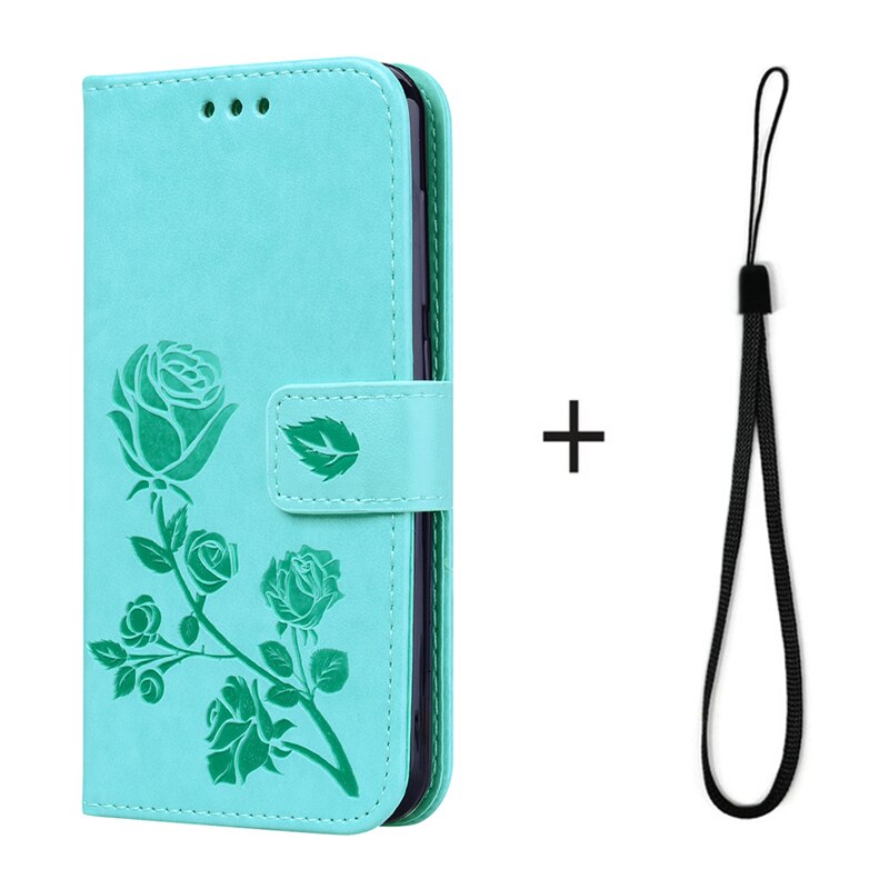 Funda abatible para Samsung Galaxy A12, Funda de cuero PU con billetera, Capa magnética para Samsung A12 SM-A125F, funda protectora para teléfono: MGH Green Strap