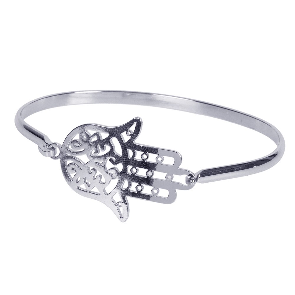 Gouden, zilveren, roestvrijstalen infinity armband met kroon, handbloem, muziek, liefde, punk, dames, vrouwelijke armband, sieraden: Zilverhand