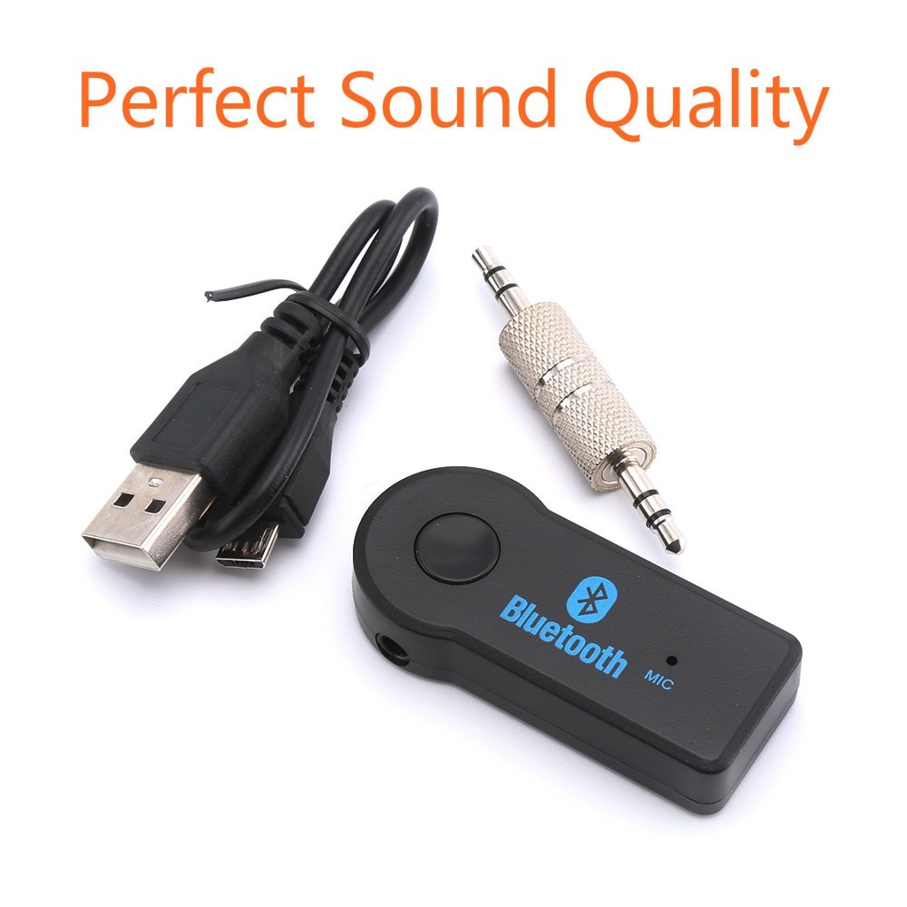 3.5Mm Audio Connector Draadloze Usb Mini Bluetooth Aux Stereo Audio Music Adapter Auto Bluetooth Muziek Ontvanger