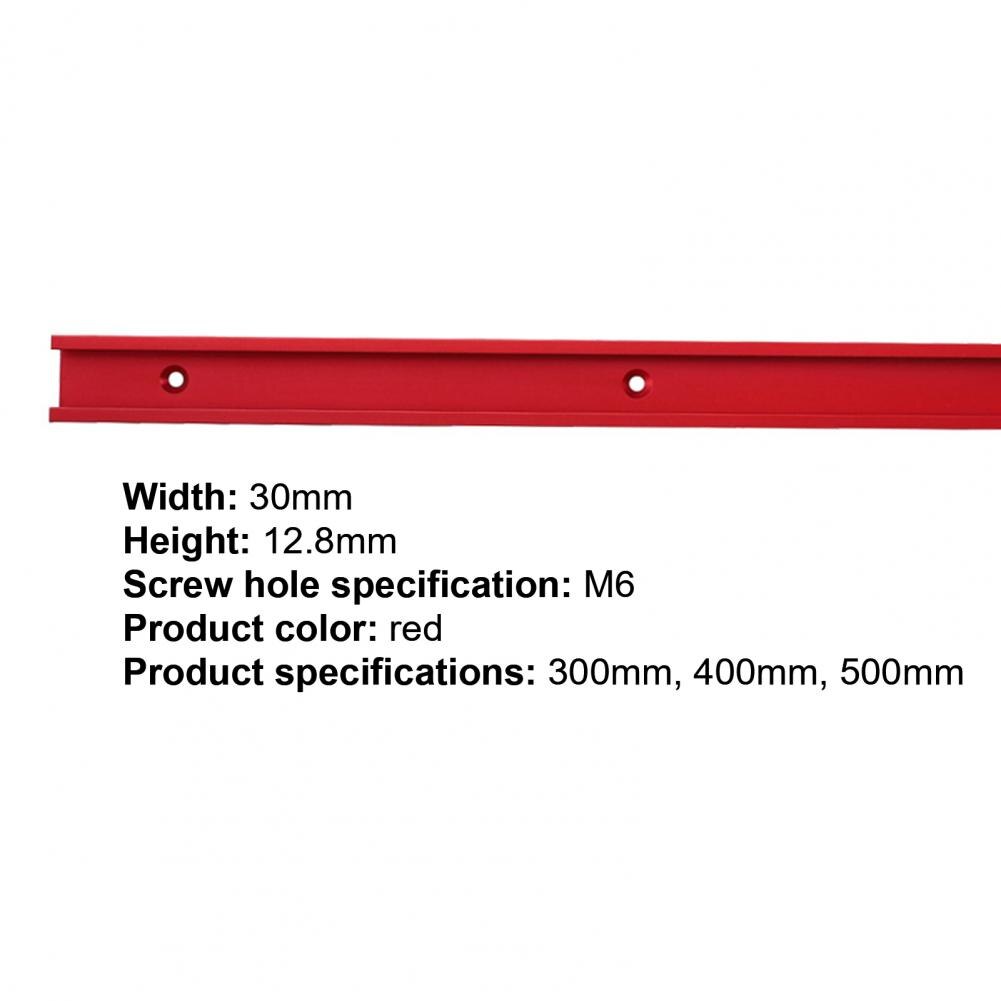 300/400/500mm Miter Slider Aluminium Alloy M6 T-Track Miter Track Jig Fixture Slot Woodworking Sliding Slab Block for Table Saw