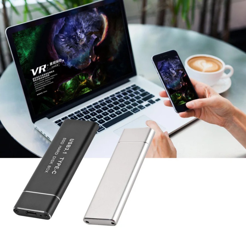 MnnWuu USB 3.1 Type-C to M.2 NGFF SSD Mobile Hard Drive Disk Box 6Gbps External Enclosure Case for m2 SATA SSD USB 3.1 2260/2280