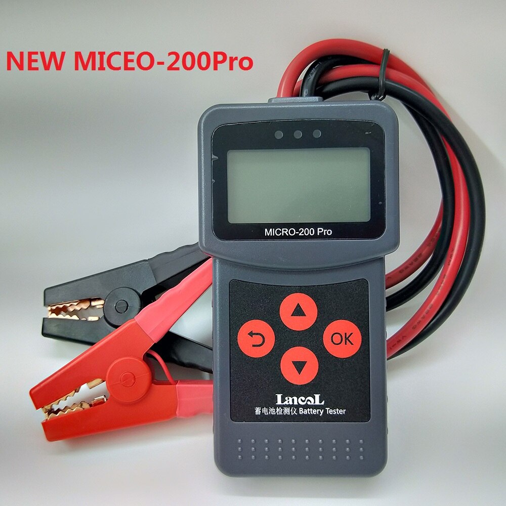 MICRO-200 PRO probador de batería de coche 12V 24V AGM EFB Gel sistema de batería analizador camión motocicleta automotriz herramienta de diagnóstico de coche