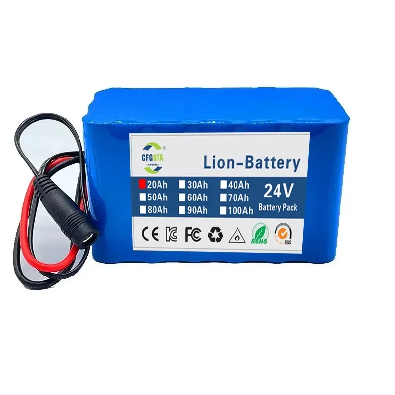 Batterie lithium-ion rechargeable 24V 20Ah 6S3P 18650 25.2V 20000mAh/batterie lithium-ion + chargeur