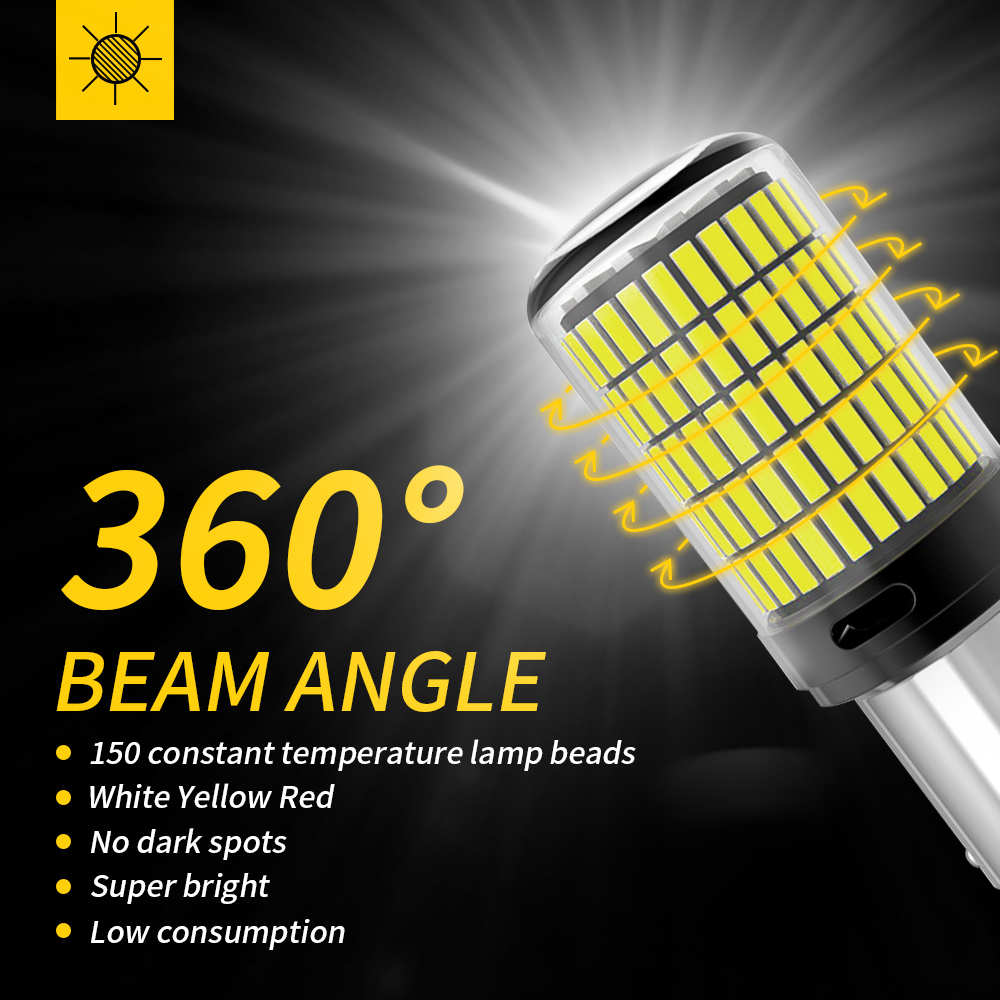 2 uds luz LED de coche de alta potencia P21W PY21W 1156 P21/5W 1157 BAY15D lámpara de señal trasera delantera Canbus 4014SMD W21W W21/5W 7440 7443 12V