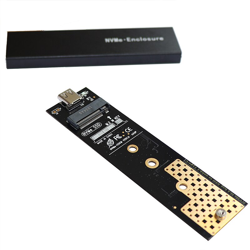 M2 Nvme Usb 3.1 Adapter Case Nvme Ssd M2 Naar Usb Adapter M.2 USB3.1 Behuizing Voor M.2 2280 2260 2242 2230 Ssd Chip RTL9210